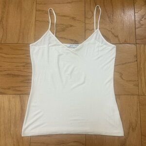 Judith & Charles V-Neck White Tank Top